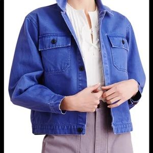 Alex Mill washed denim work jacket -vintage cobalt